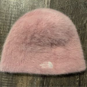 Fuzzy North Face Beanie